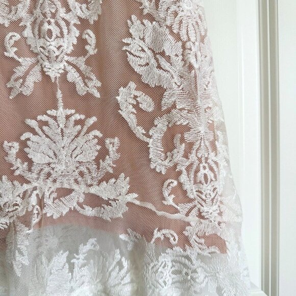 NWT For Love & Lemons San Marcos Ivory Floral Lace Open Back Dress Size Size S - Picture 4 of 7